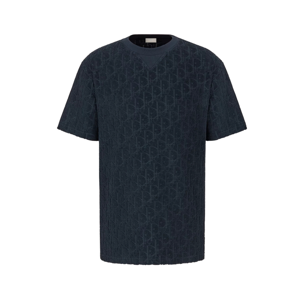 Dior Oblique Relaxed Fit T-Shirt - Navy Blue