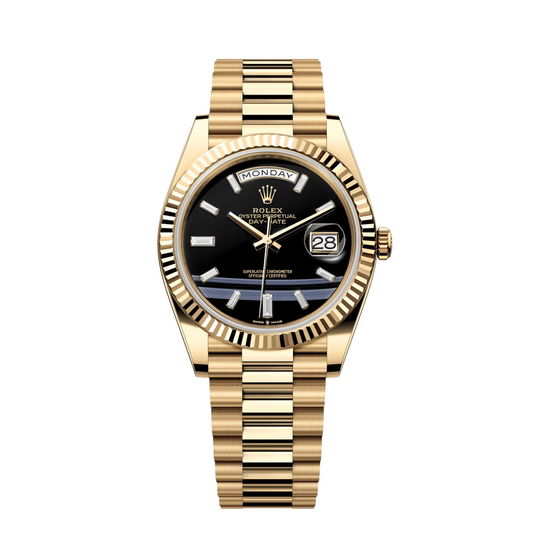 Rolex Day Date 40 Yellow Gold Black Dial