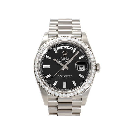 Rolex Day Date 40 Diamond Black Dial